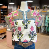 Sarah | Embroidered Boho Blouse