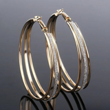 RETRO GOLD HOOP EARRINGS