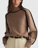 MARIEL | STRIPED TURTLENECK KNIT SWEATER