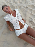 Joanne | Crochet Knit Shorts Set
