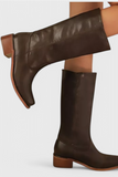 PIPPA | WOMEN'S LEATHER KNEE-HIGH BOOTS WITH HEELS